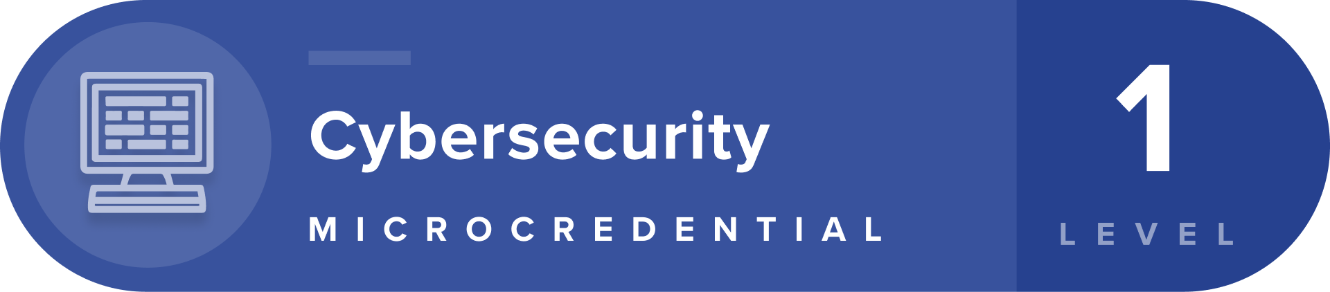 Cybersecurity microcredentials level 1 badge